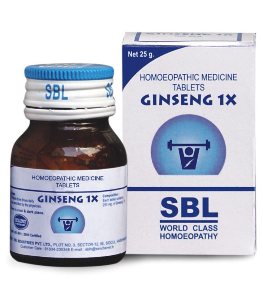 SBL GINSENG TRITURATION TABLET 1X Tablet 25 gm Pack Of 1 Buy SBL
