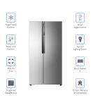Haier 565 Ltr HRF-618SS Side by Side Refrigerator - Stainless Steel