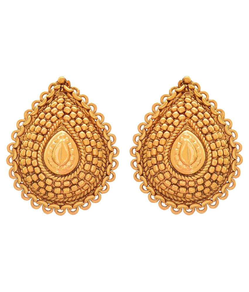     			JFL - Jewellery For Less Golden Earrings