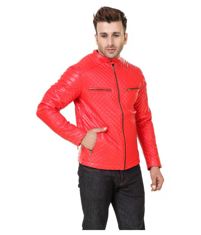 red biker pants