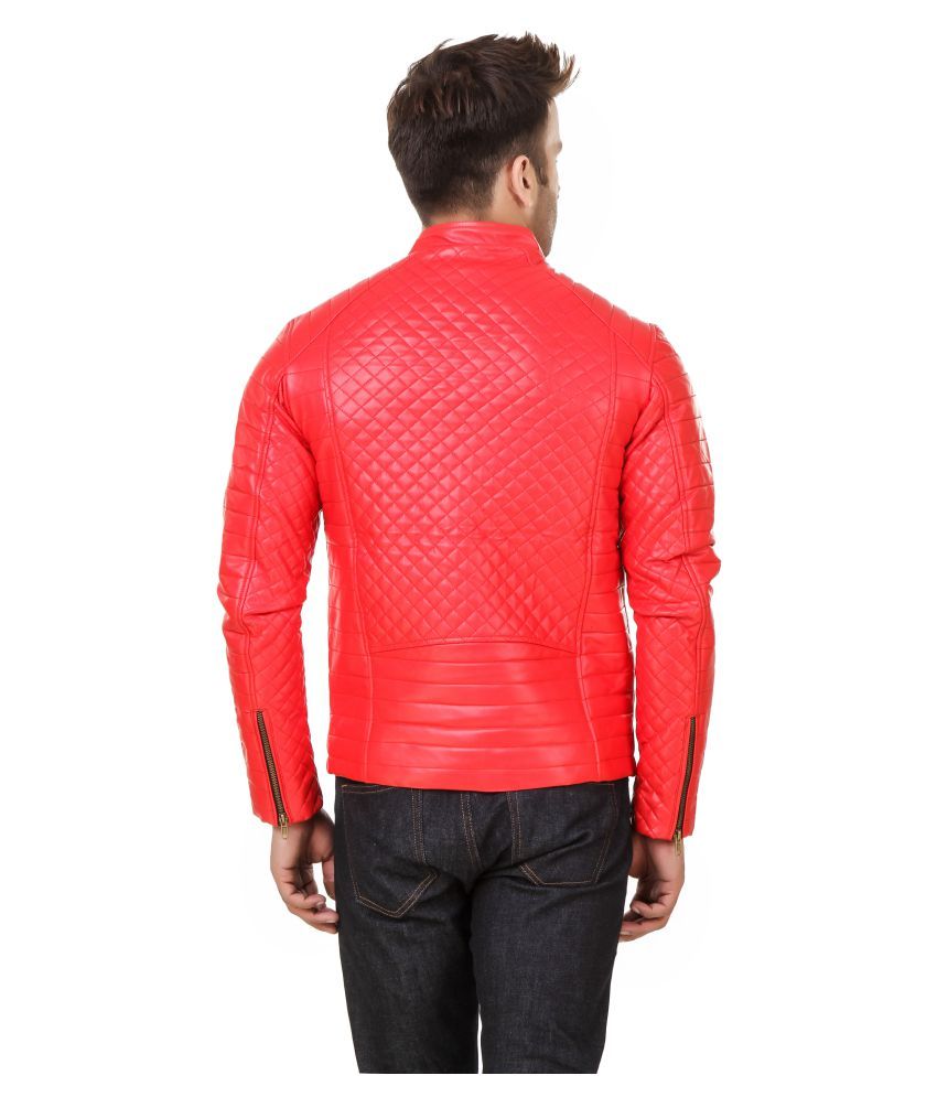 red biker pants