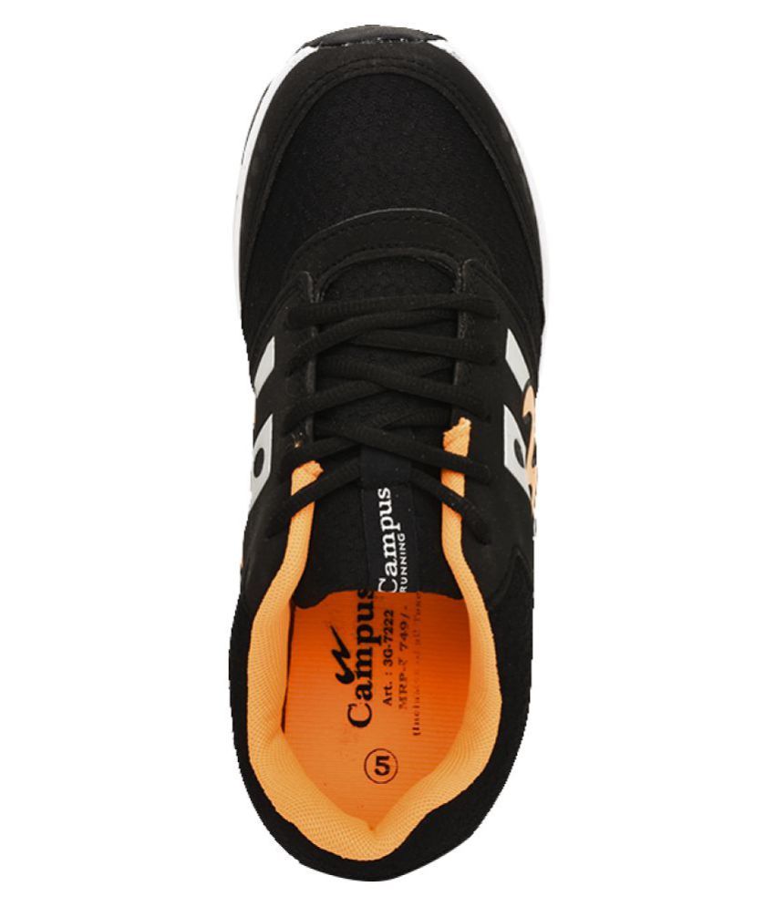 campus black sports shoes