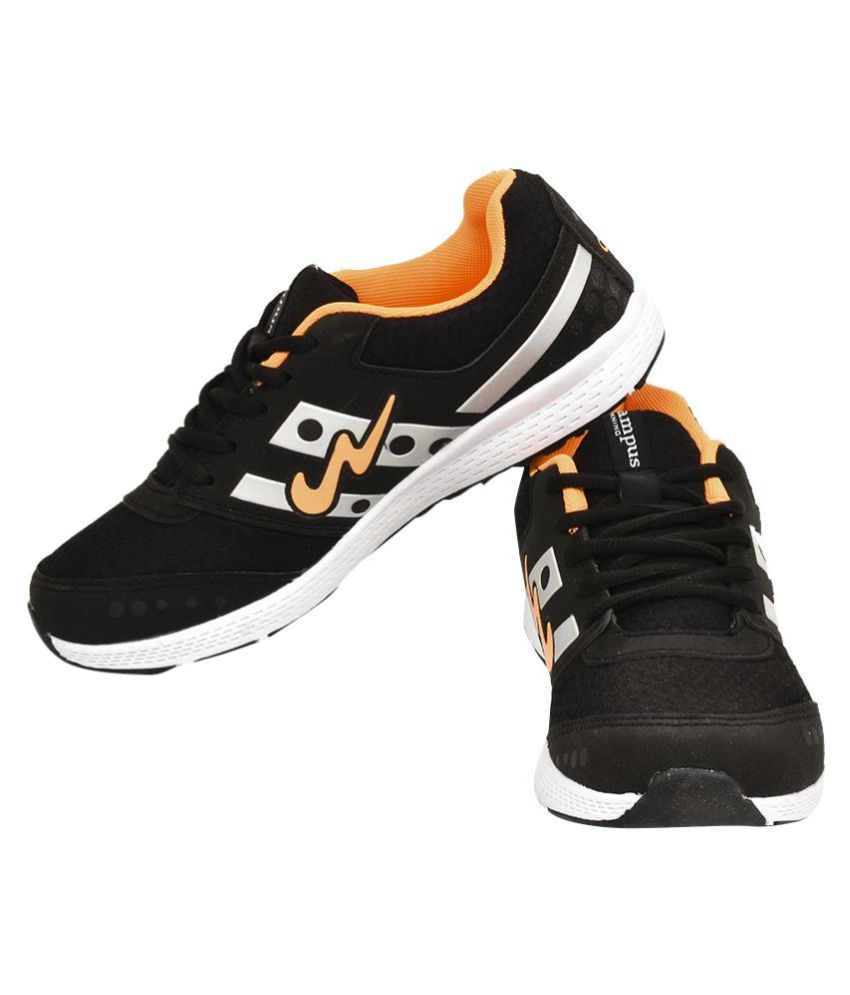 campus sports shoes black