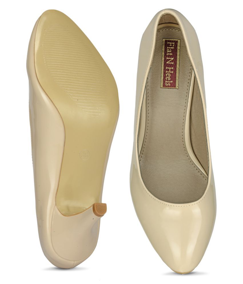 tan pumps flat