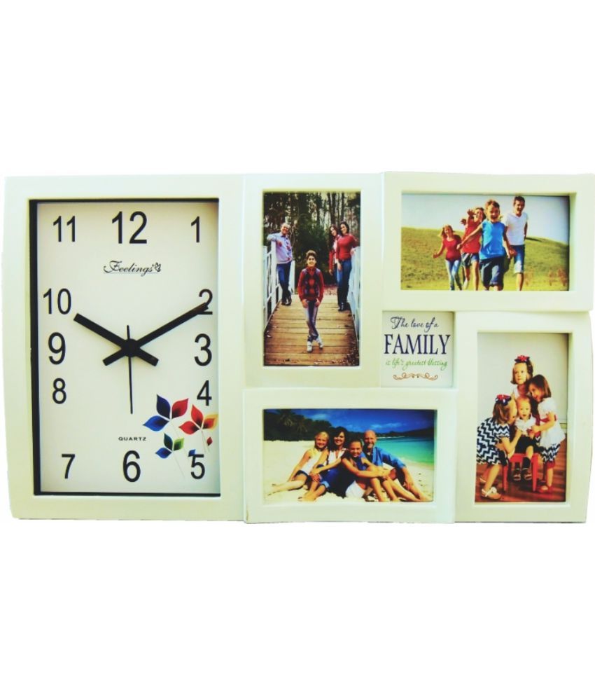 Feelings Plastic Wall Hanging White Collage Photo Frame