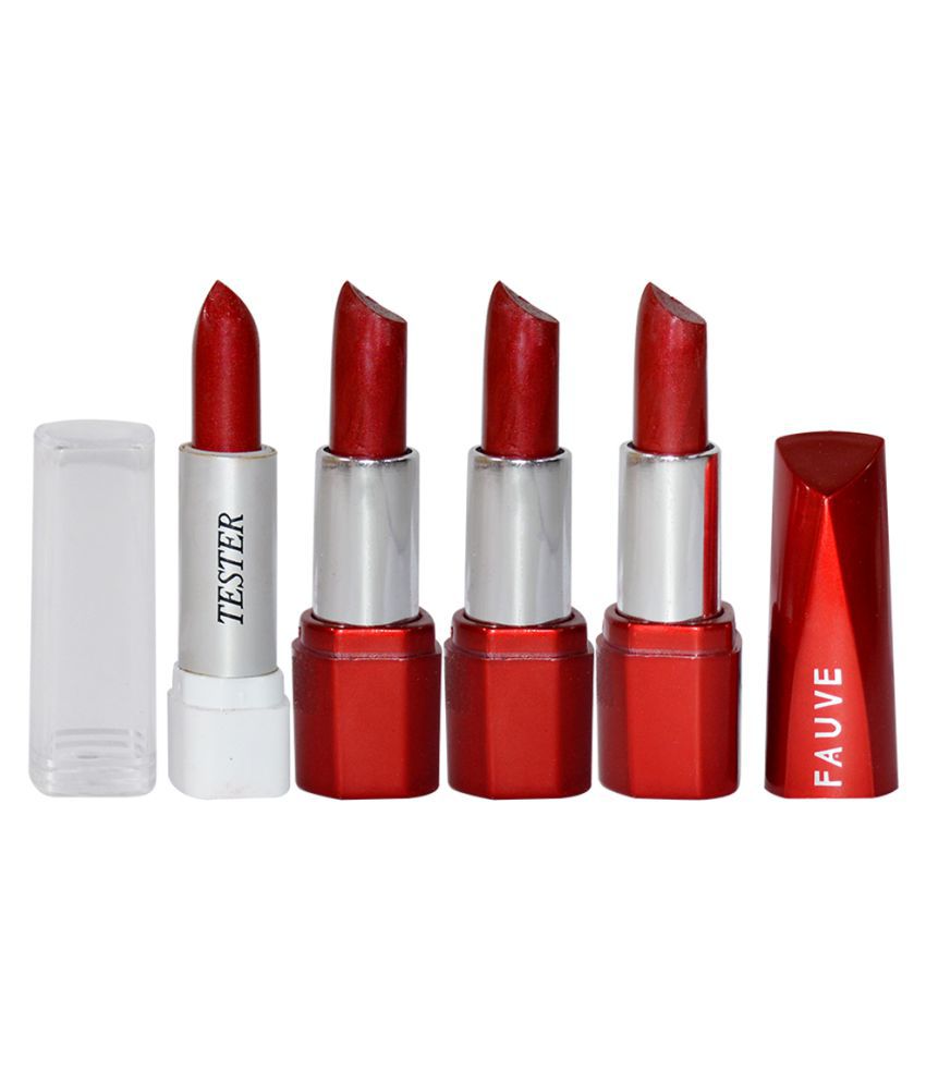 Fauve Sensual Beauty Lipstick Red 4x4 gm Pack of 4