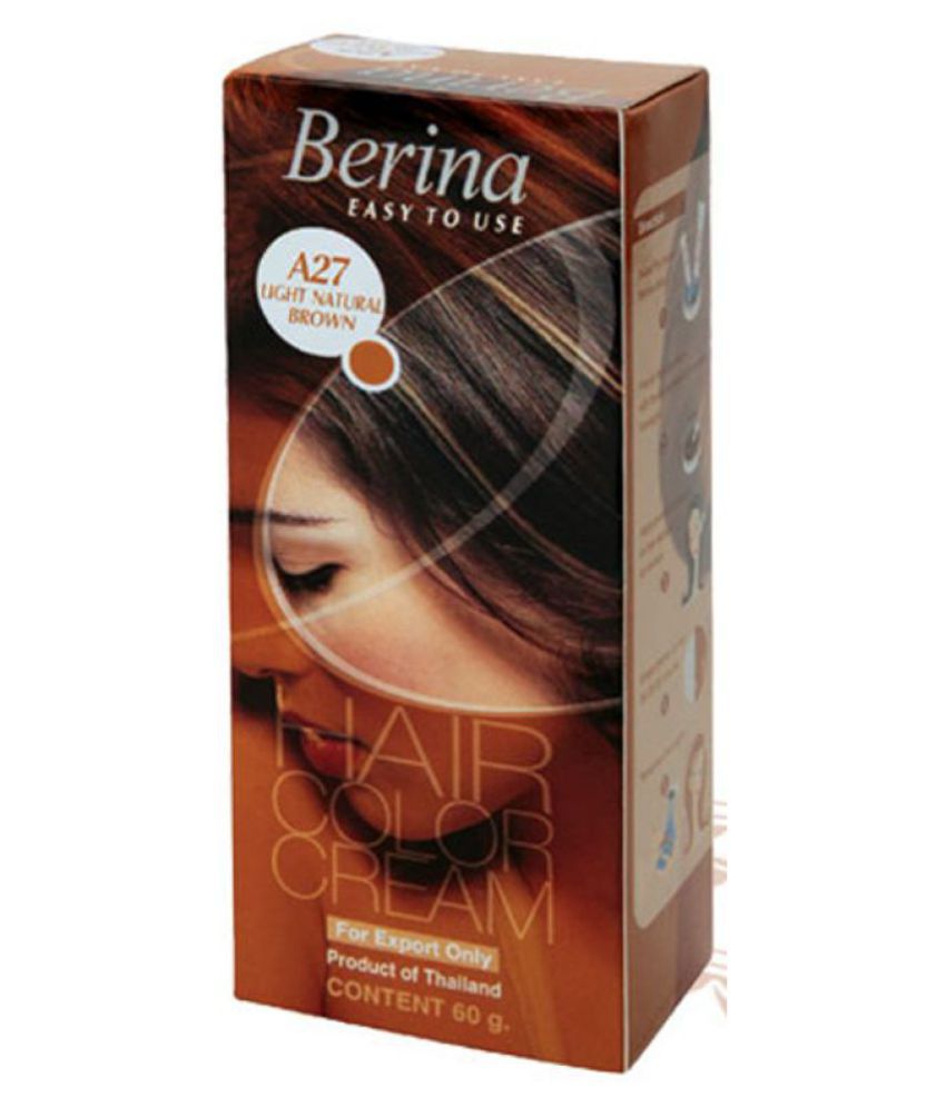     			Berina HAIR COLOR CREAM A27 LIGHT NATURAL BROWN Permanent Hair Color Light Brown 60 g
