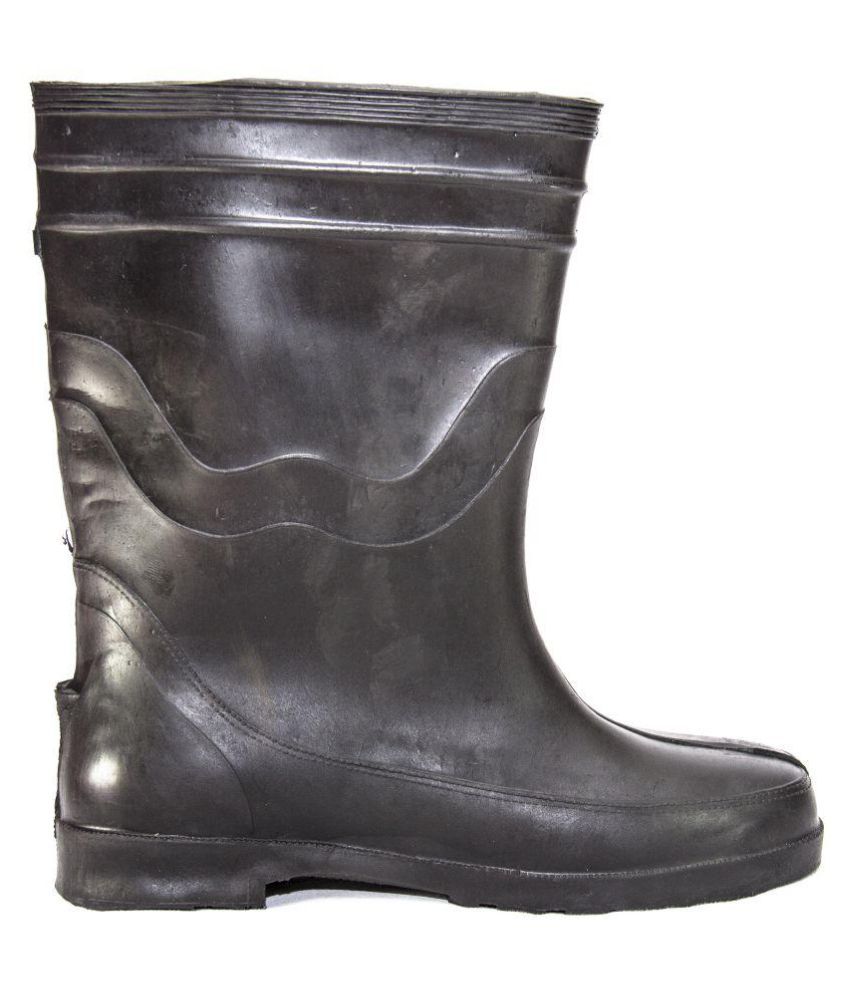 Buy Captain Gum Boot Black Safety Shoes 