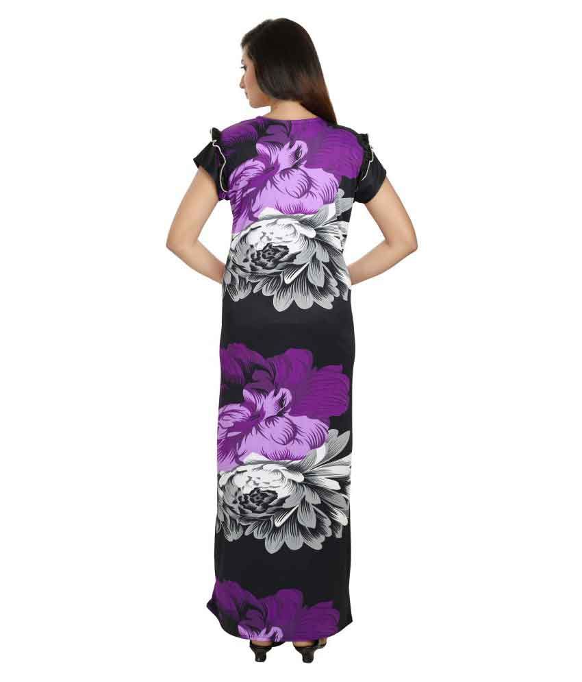 Buy Bluemoon garments Satin Nighty & Night Gowns Multi Color Online