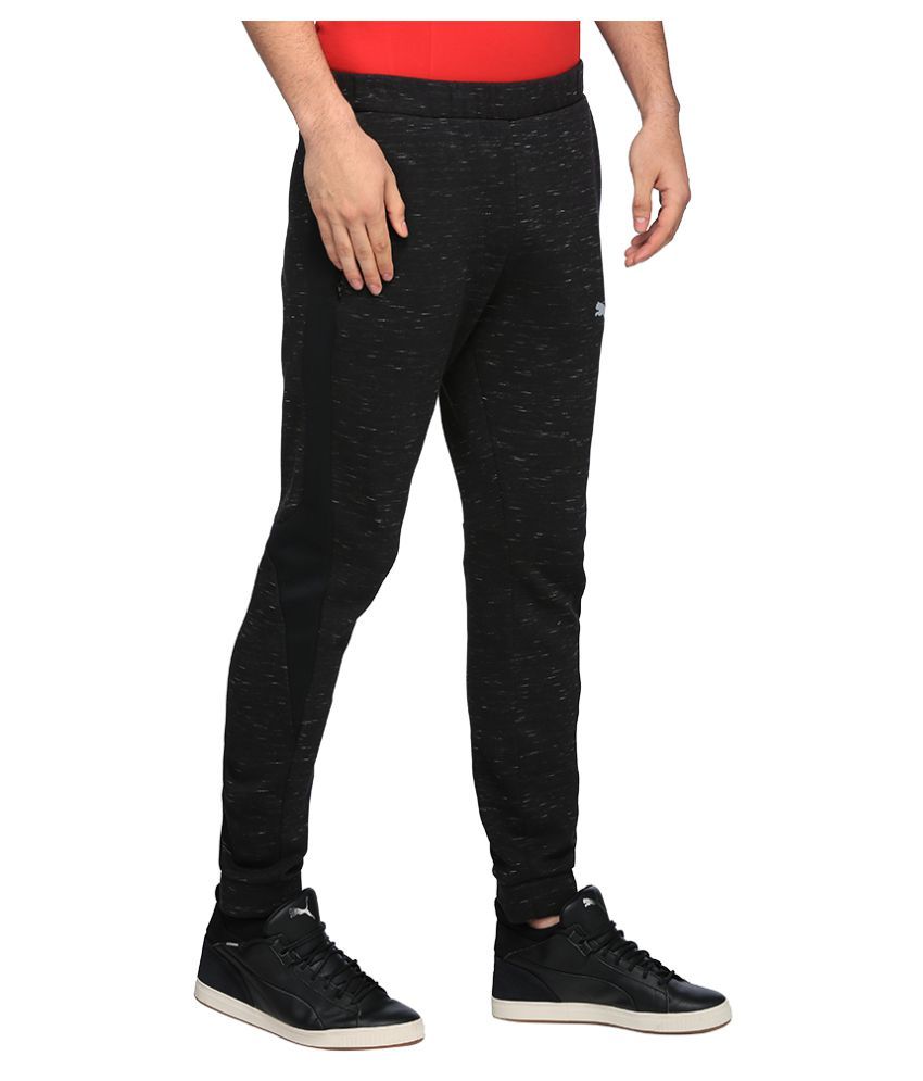 puma womens joggers black