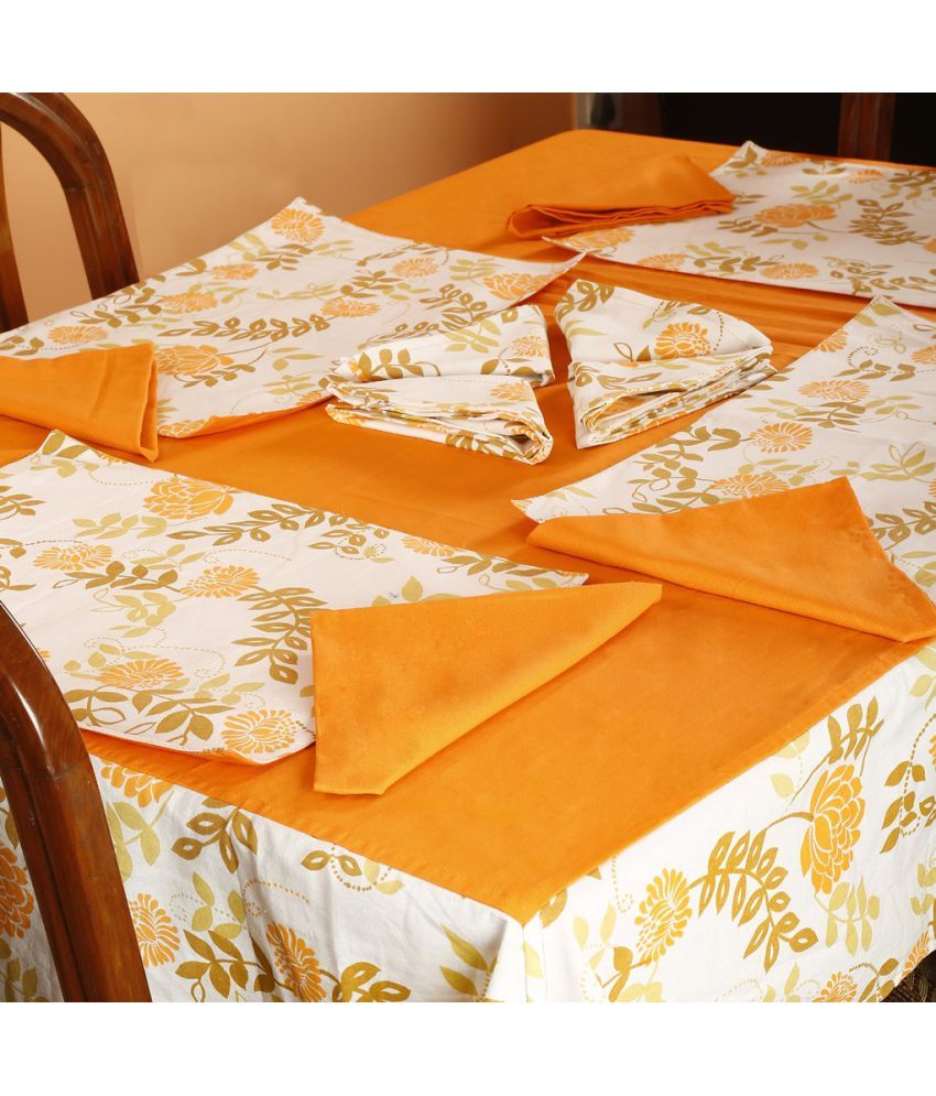 Dekor World 6 Seater Cotton Set of 19 Table Mat & Napkins Buy Dekor