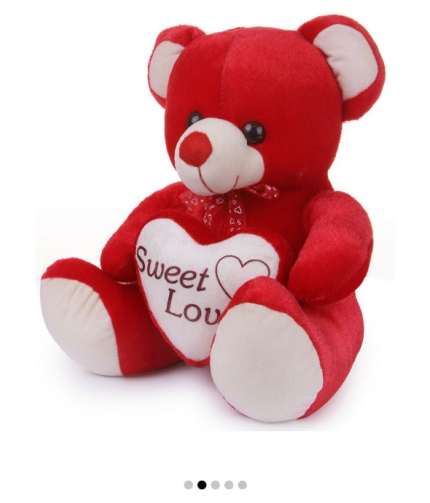 Kashish Toys Red Teddy Bear Stuffed Love Soft Toy F