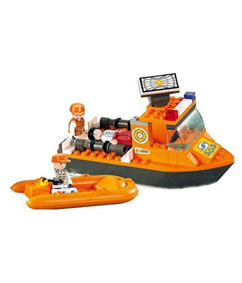 lego orange boat