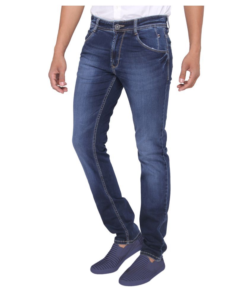 dark blue jeans straight leg