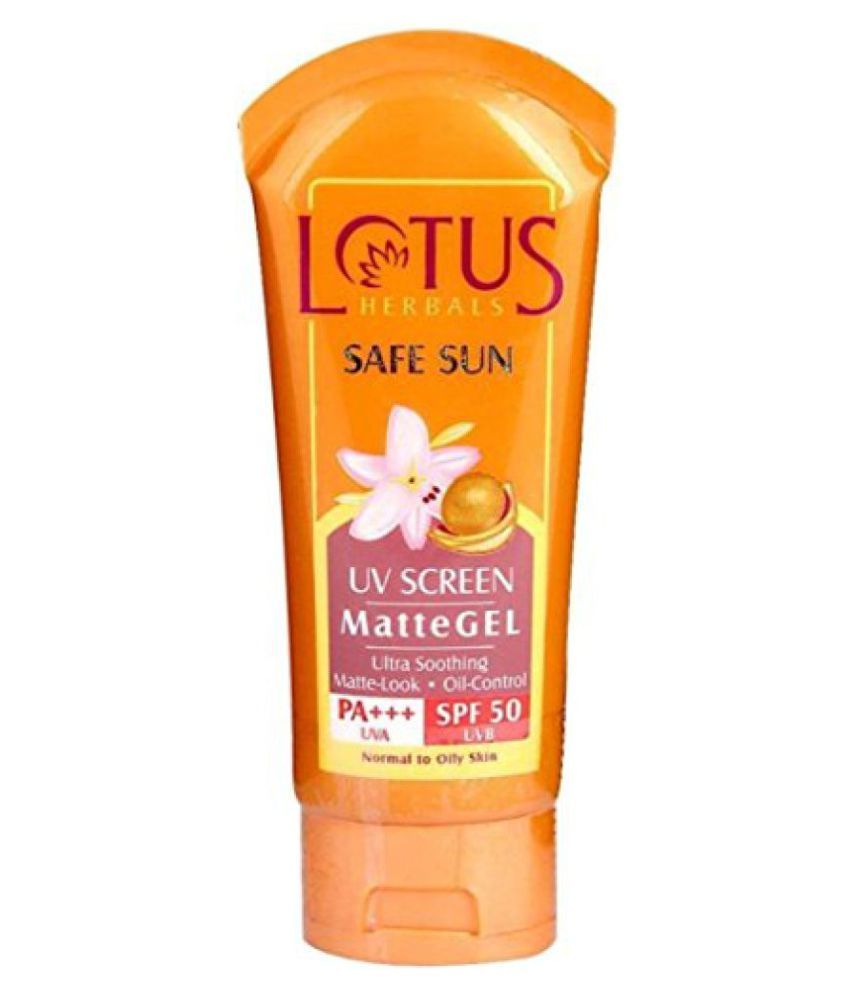 lotus herbals safe sun uv sunscreen matte gel