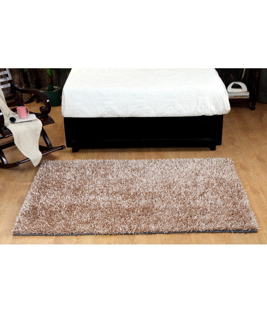 HomeFurry Beige Rug Polyester Natural Buy HomeFurry Beige Rug Polyester Natural Online at Low