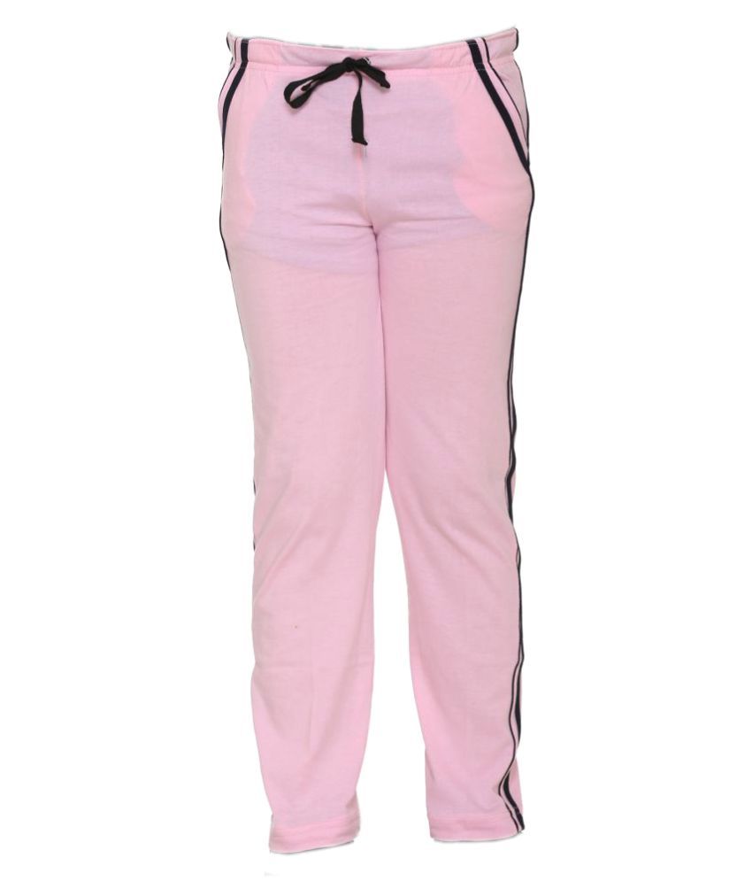     			Vimal Jonney Pink Cotton Blended Trackpant For Girls