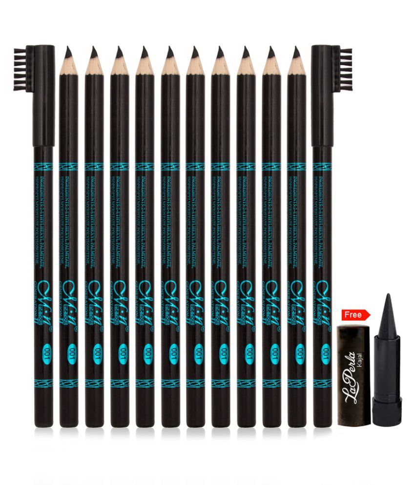     			MN Perfect Waterproof & Longlasting Eye Brow Pencil Good Choice Kajal Black 12 gm