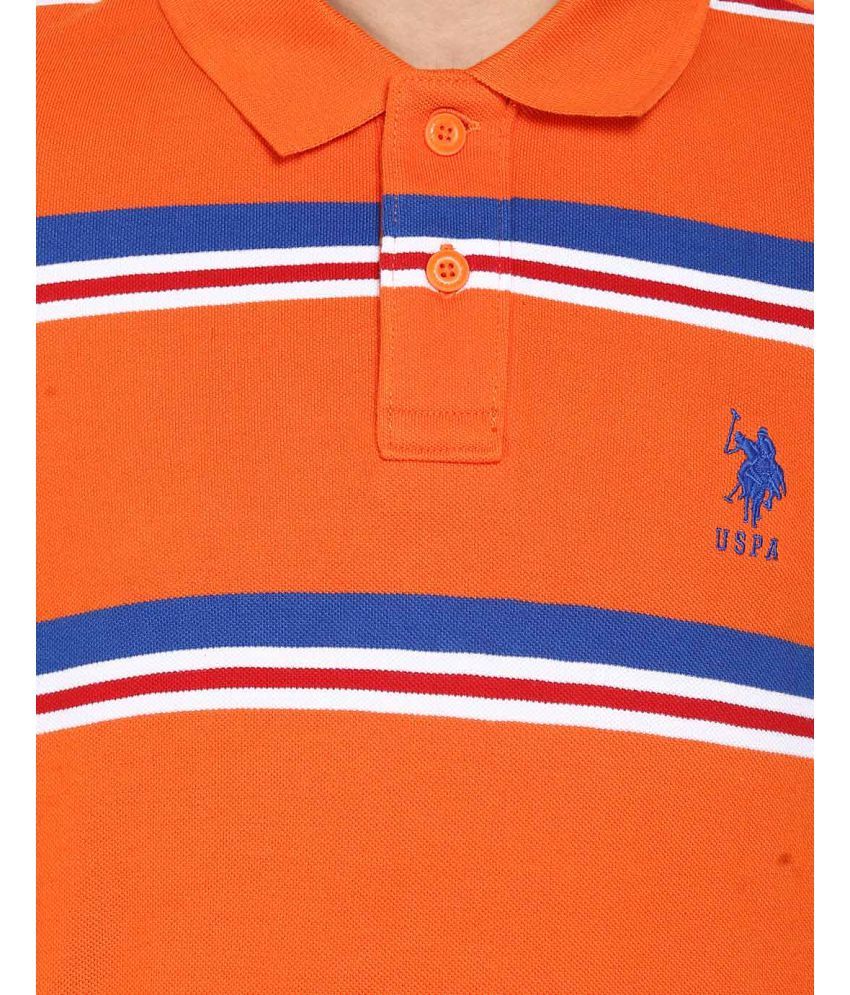 U.S. Polo Assn. Orange Regular Fit Polo T Shirt - Buy U.S. Polo Assn. Orange Regular Fit Polo T 