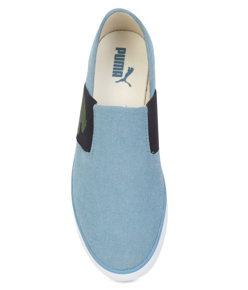 puma lazy slip on blue