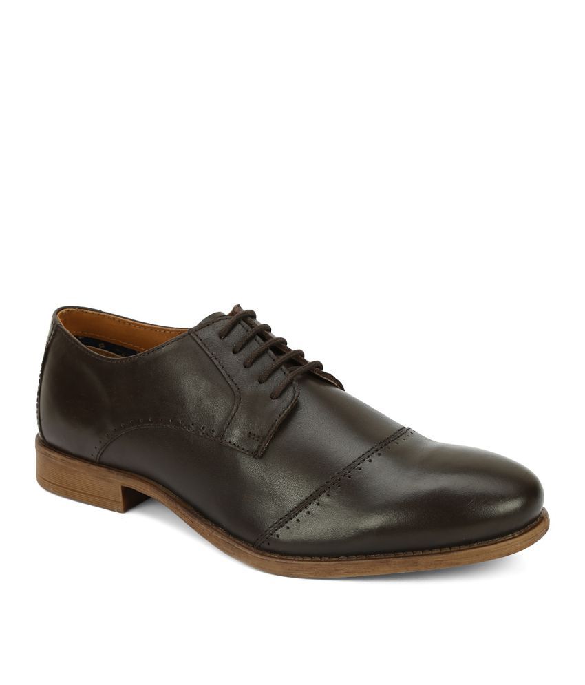 allen solly brown formal shoes