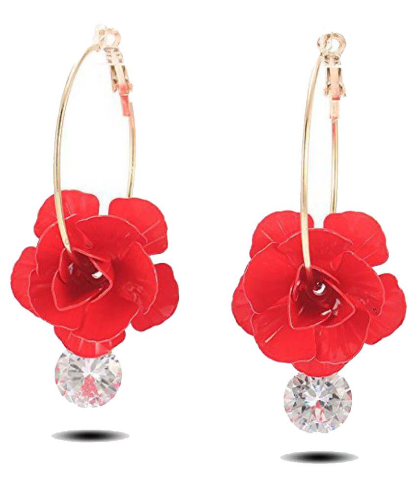     			YouBella Jewellery Valentine Collection Floral Fancy Party Wear Earrings for Girls and Women
