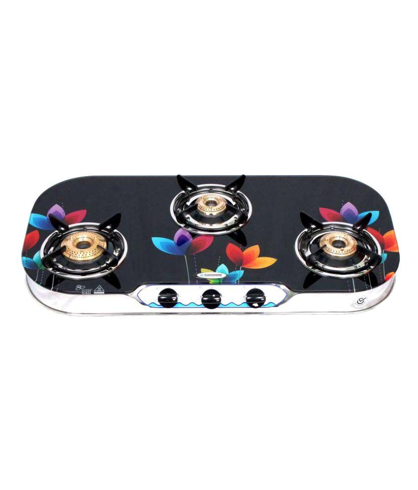 Sunshine Vt3 3 Burner Manual Gas Stove Price in India Buy Sunshine