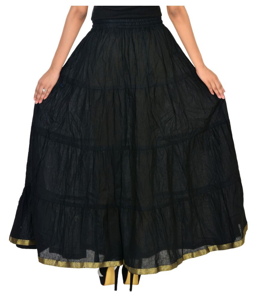 black broomstick skirt