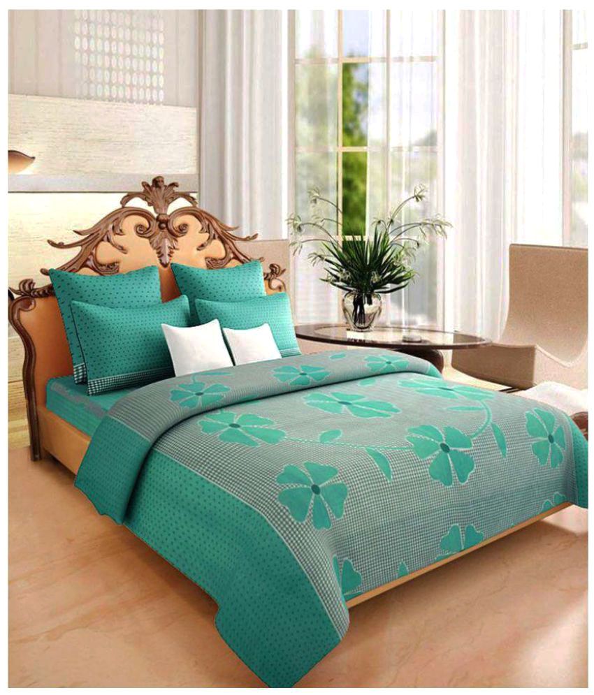 Best Deal Double Poly Cotton Multicolor Printed Bed Sheet Buy Best