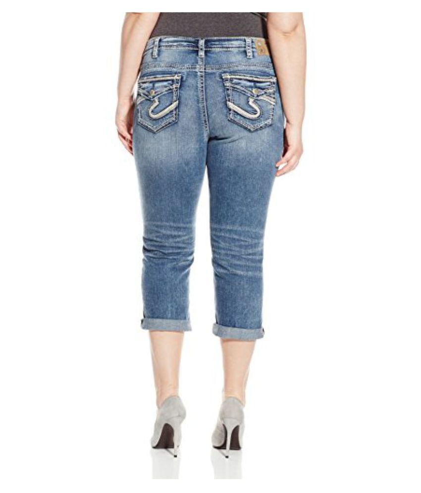 silver capris plus size