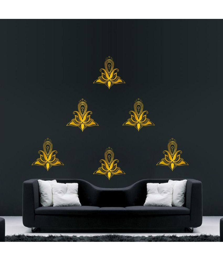     			Decor Villa Tamil Vinyl Gold Wall Stickers