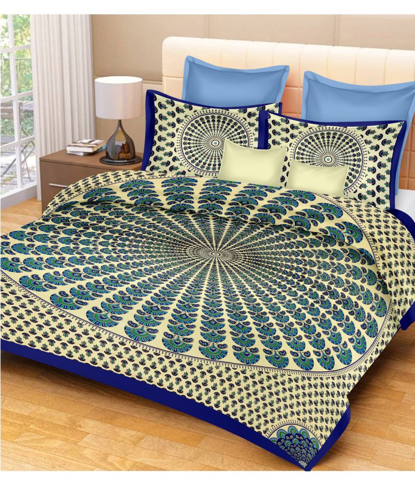 Metro Living Double Cotton Multi Printed Bed Sheet Buy Metro Living
