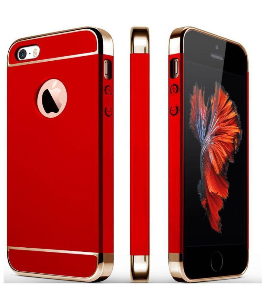 Apple iPhone SE Plain Cases ShineStar Red Plain Back