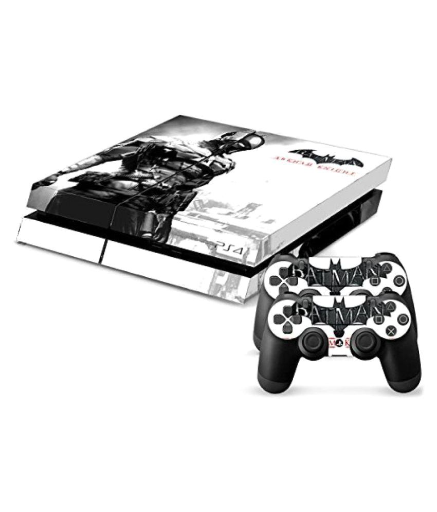     			Elton Skin Sticker Cover, Theme- Batman Arkham knight Black for PS4 Console and Controllers