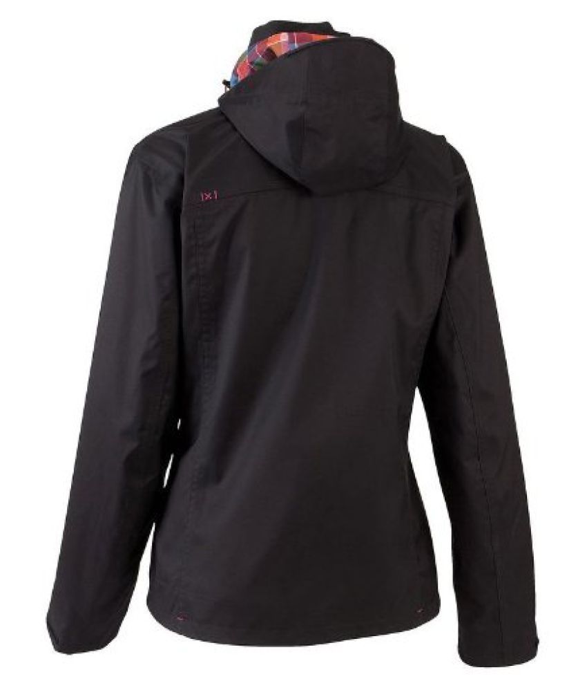 QUECHUA ARPENAZ 300 RAIN WOMEN'S WATERPROOF 3 IN 1 JACKET BLACK Buy