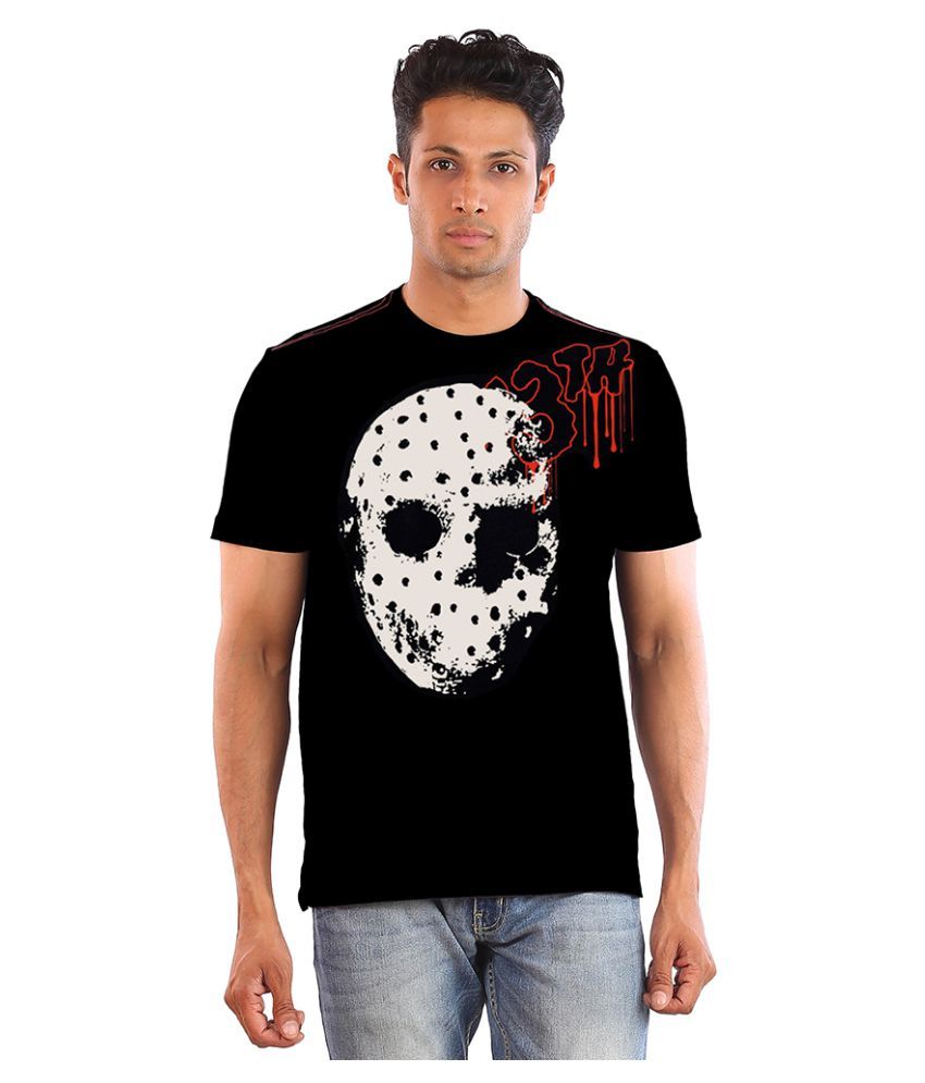     			Huetrap Black Round T-Shirt