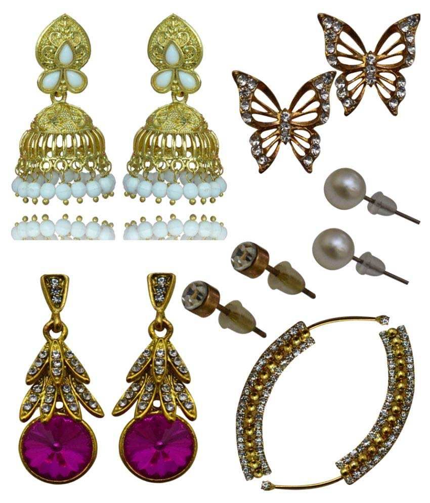 Secshi Combo of 6 Earring Set - Buy Secshi Combo of 6 Earring Set ...