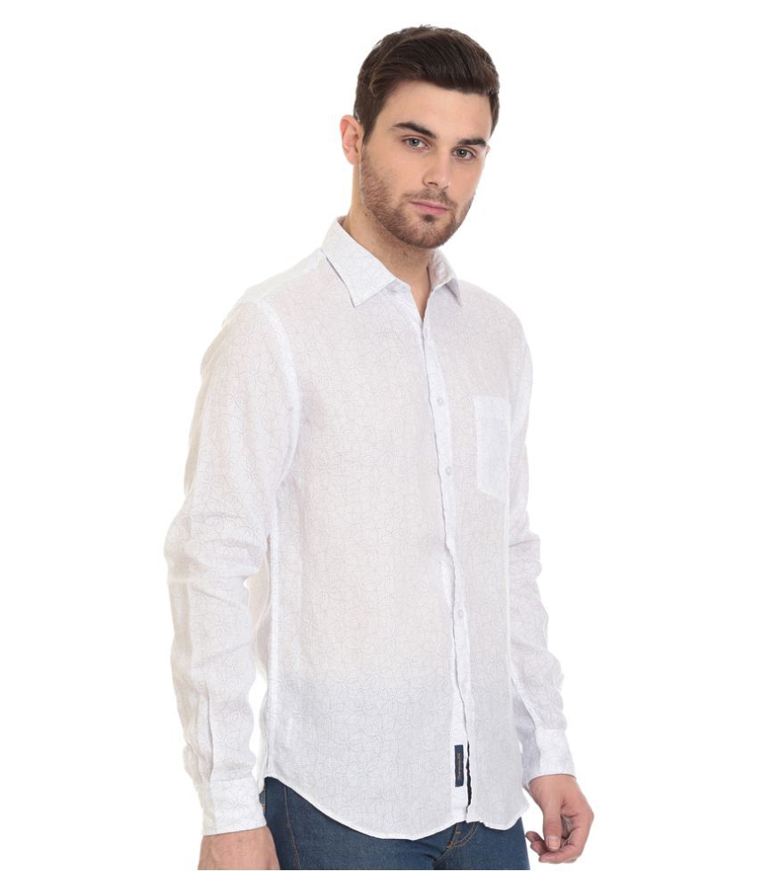 Linen Club White Casuals Slim Fit Shirt - Buy Linen Club White Casuals ...