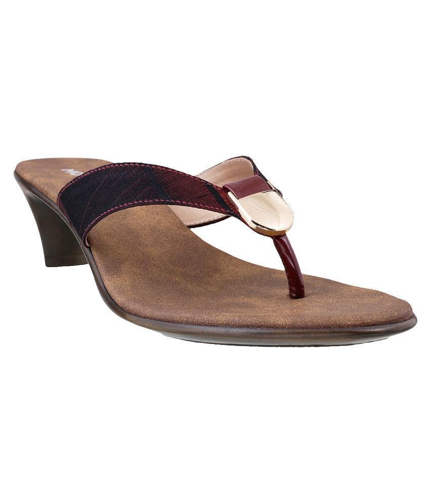 MOCHI MAROON Kitten Heels Price in India- Buy MOCHI MAROON Kitten Heels Online at Snapdeal