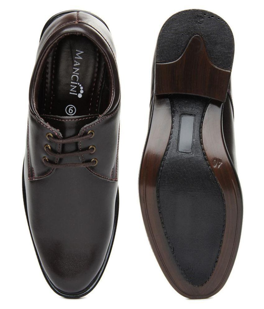 Mancini Brown Formal Shoes Price in 