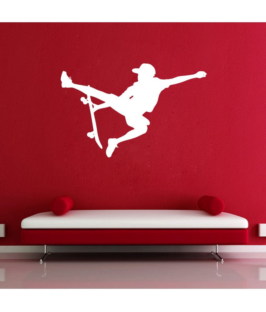     			Decor Villa Boy Play With Vinyl White Wall Stickers