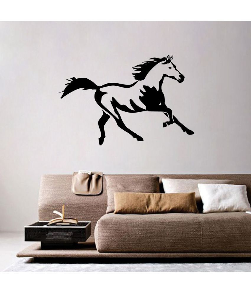     			Decor Villa Horse Vinyl Black Wall Stickers