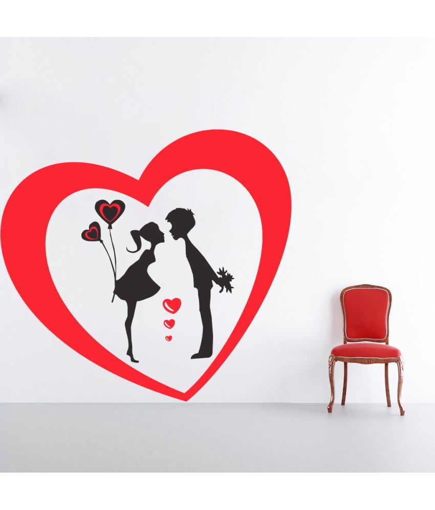     			Decor Villa Kiss Me Vinyl Multicolour Wall Stickers