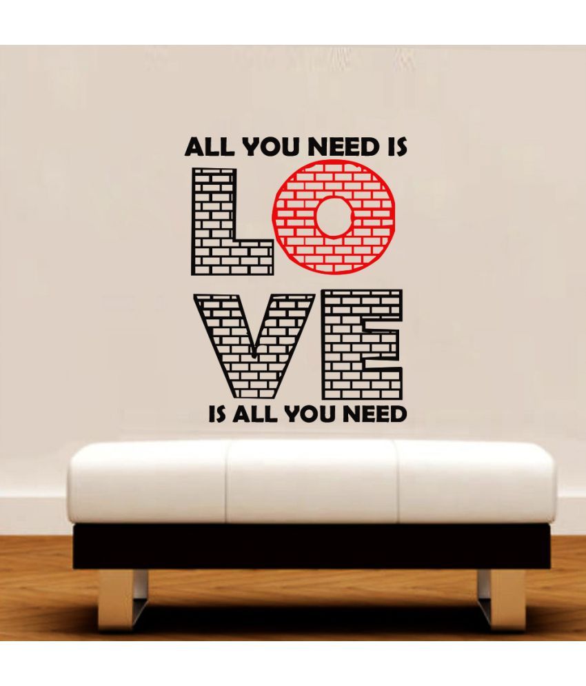     			Decor Villa All U Need Vinyl Multicolour Wall Stickers