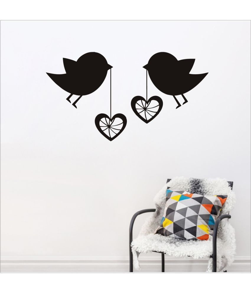     			Decor Villa Flying Bird Vinyl Black Wall Stickers