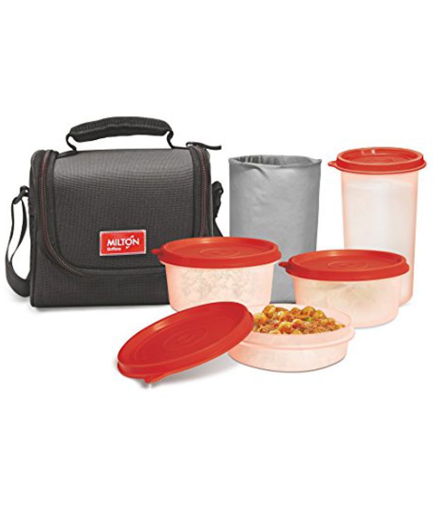     			Milton Full Meal Combo 3 Containers Lunch Box - Black (EC-SOF-FST-0018_BLACK)