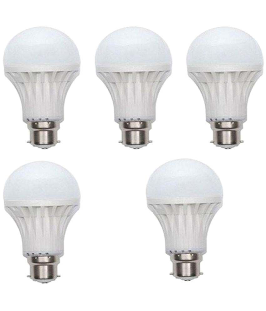 SK Enterprises 3W Pack of 5 Led Bulbs Cool Day Light Buy SK