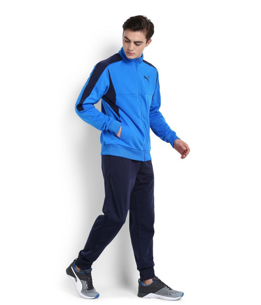 blue and white puma tracksuit