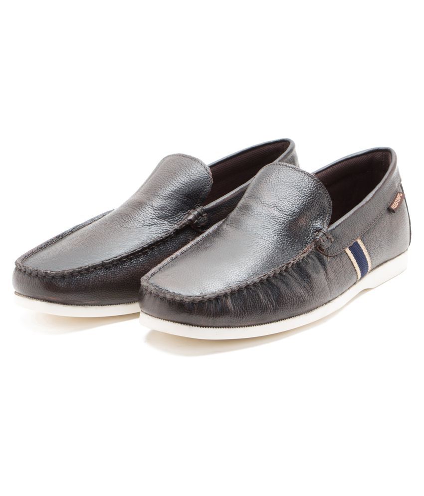 red tape brown loafers online