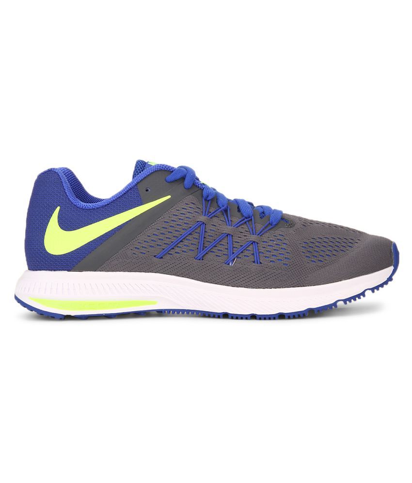 nike zoom winflo 3 grey running shoes